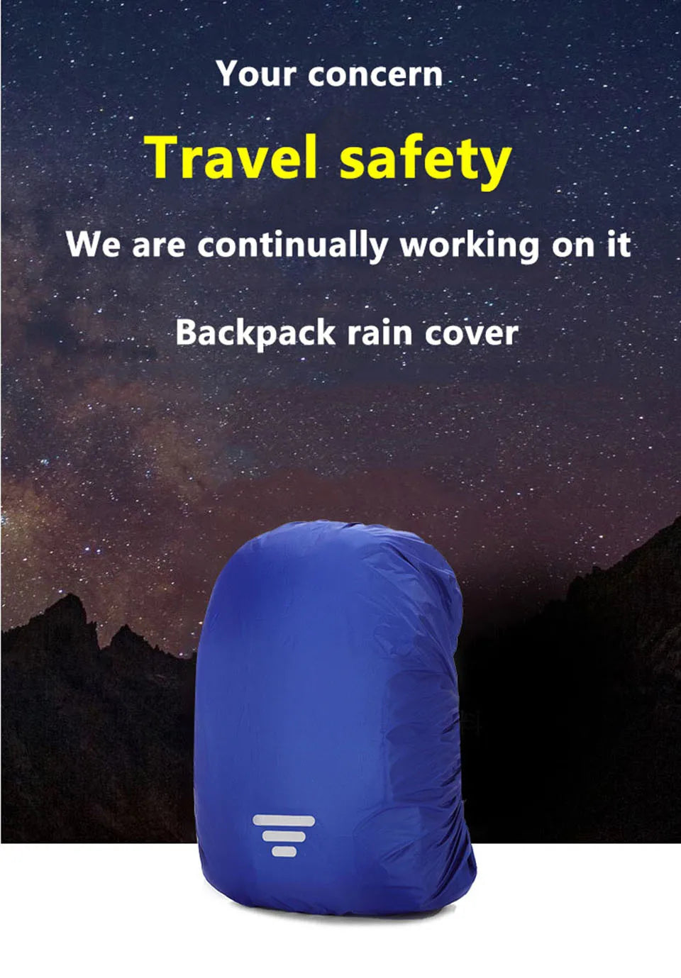 Capa refletiva para mochila  20L 35L 45L 60L à prova d'água, camuflada, tática para acampamento ao ar livre, caminhada, escalada, protege contra poeira.