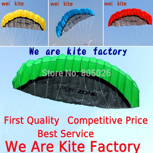Frete grátis 2,5 m linha dupla Stunt power Kite soft kite Parafoil kite surf voando diversão ao ar livre esportes pipas kiteboard fábrica koi