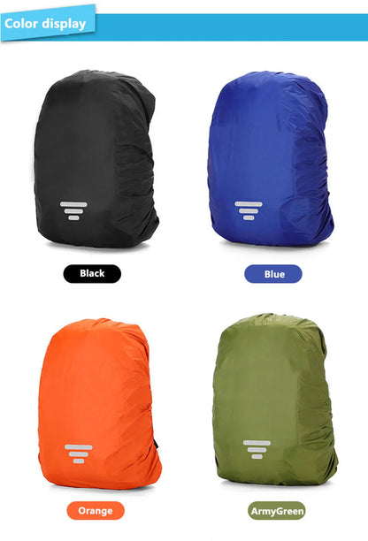Capa refletiva para mochila  20L 35L 45L 60L à prova d'água, camuflada, tática para acampamento ao ar livre, caminhada, escalada, protege contra poeira.