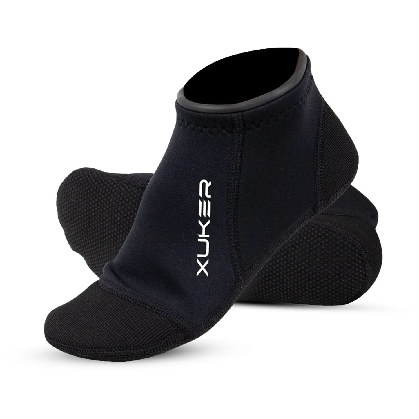 Meias de neoprene de 3 mm para vôlei de praia, mergulho, natação, surfe, mergulho com snorkel, caiaque, rafting, botas aquáticas, pontos flatlock, cano curto.