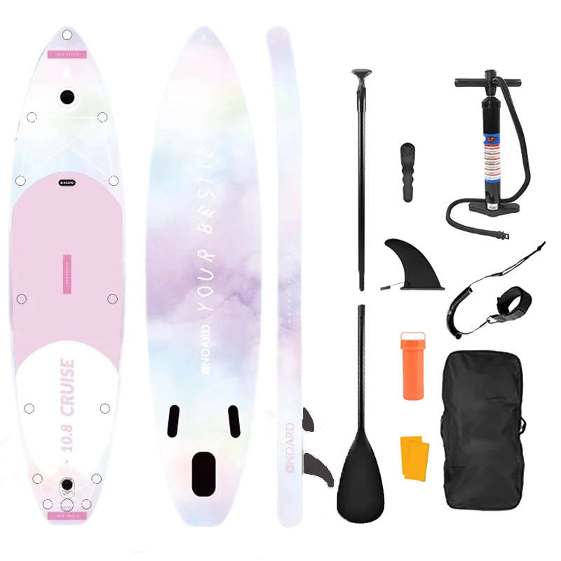 Prancha de SUP TOURUS de madeira azul de camada dupla YOGA prancha de stand up paddle inflável estável 11 pés 33 polegadas