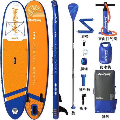 Prancha de SUP TOURUS de madeira azul de camada dupla YOGA prancha de stand up paddle inflável estável 11 pés 33 polegadas