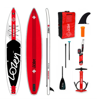 Prancha de SUP TOURUS de madeira azul de camada dupla YOGA prancha de stand up paddle inflável estável 11 pés 33 polegadas