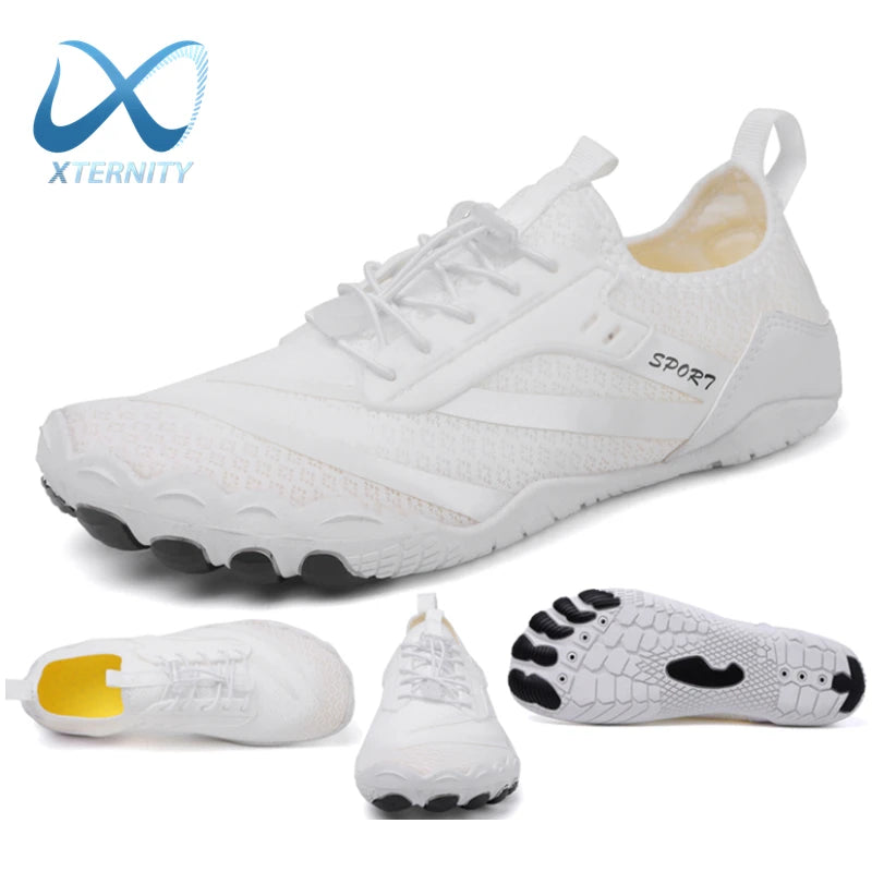 Sapatos aquáticos ultraleves de verão para homens, calçados aquáticos antiderrapantes para atividades ao ar livre, tênis descalços respiráveis para natação e caminhada contra a correnteza.