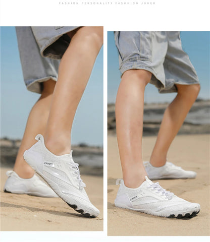 Sapatos aquáticos ultraleves de verão para homens, calçados aquáticos antiderrapantes para atividades ao ar livre, tênis descalços respiráveis para natação e caminhada contra a correnteza.