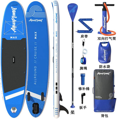 Prancha de SUP TOURUS de madeira azul de camada dupla YOGA prancha de stand up paddle inflável estável 11 pés 33 polegadas
