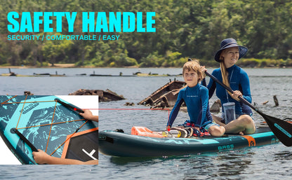 Prancha de SUP inflável extra larga à prova d'água Myboat 11'6''x34''x6'', estilo adulto em pé, pesca aquática com acessórios SUP