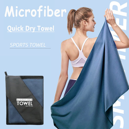 Toalha esportiva de secagem rápida 40x80/80x160 cm azul cinza verde laranja natação academia fitness acampamento corrida praia toalhas de rosto