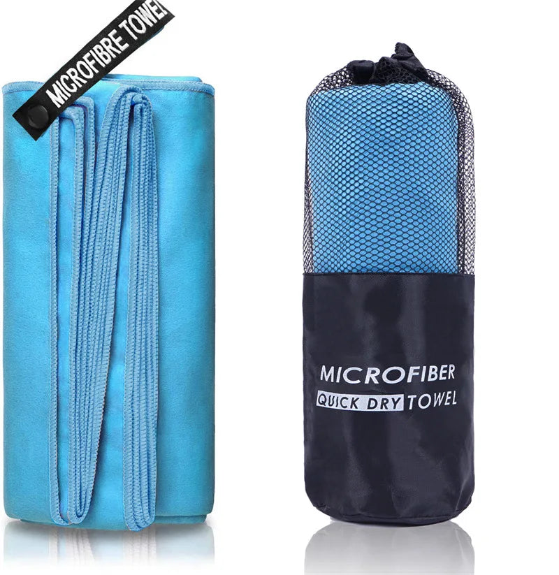 Toalha esportiva de secagem rápida 40x80/80x160 cm azul cinza verde laranja natação academia fitness acampamento corrida praia toalhas de rosto