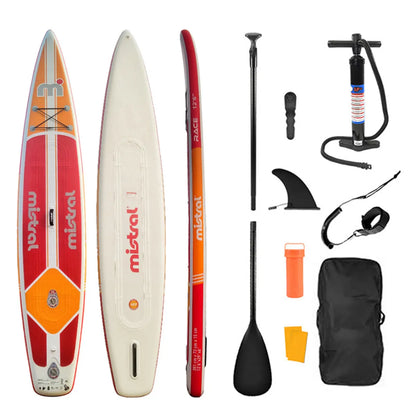 Prancha de SUP TOURUS de madeira azul de camada dupla YOGA prancha de stand up paddle inflável estável 11 pés 33 polegadas