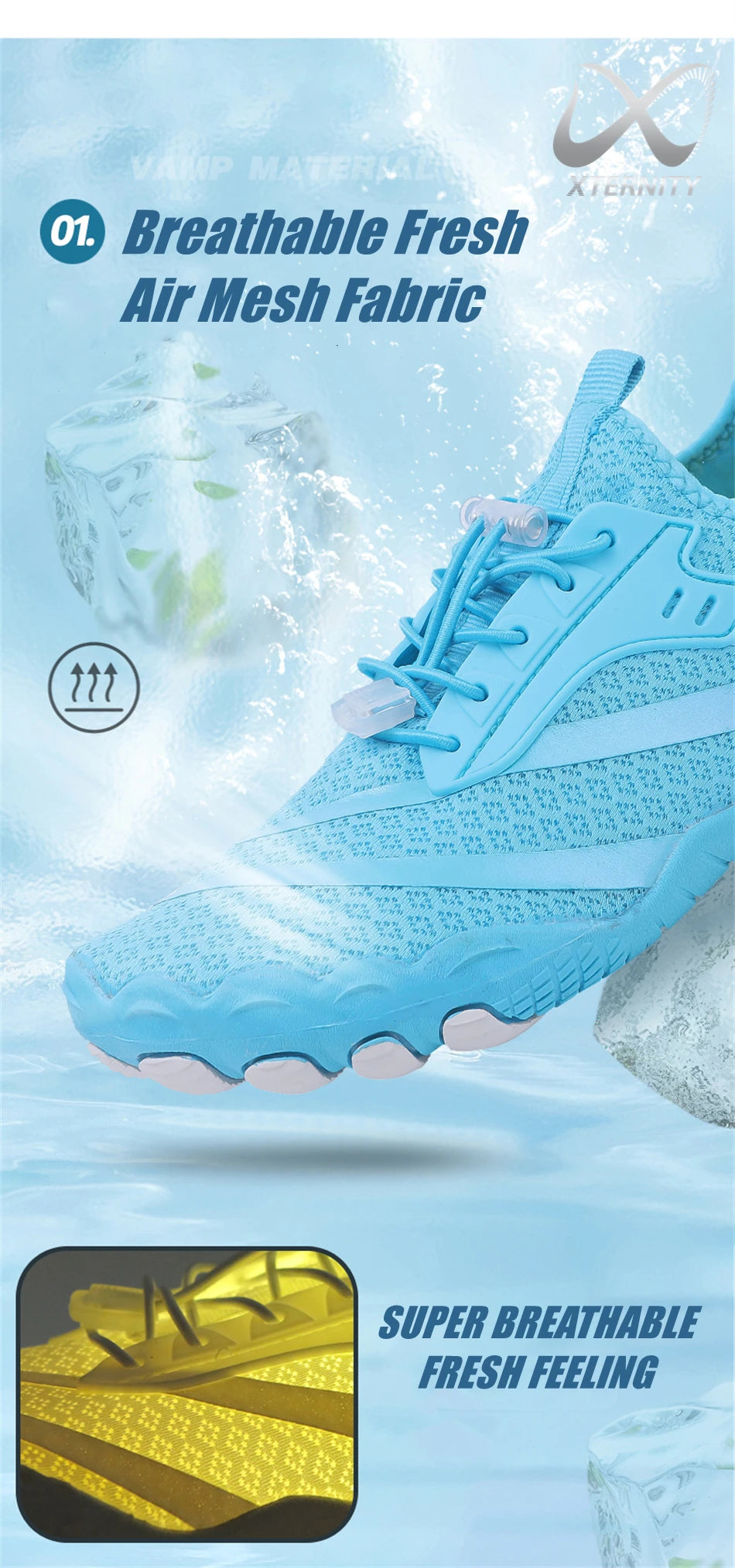 Sapatos aquáticos ultraleves de verão para homens, calçados aquáticos antiderrapantes para atividades ao ar livre, tênis descalços respiráveis para natação e caminhada contra a correnteza.