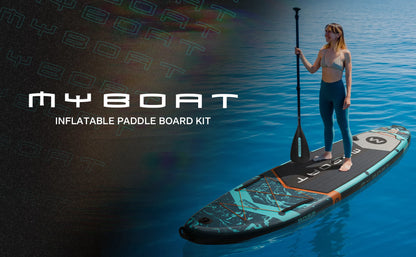 Prancha de SUP inflável extra larga à prova d'água Myboat 11'6''x34''x6'', estilo adulto em pé, pesca aquática com acessórios SUP