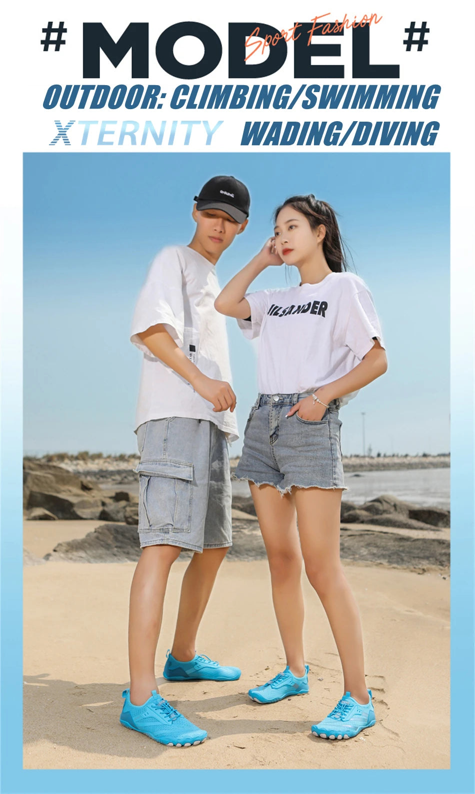 Sapatos aquáticos ultraleves de verão para homens, calçados aquáticos antiderrapantes para atividades ao ar livre, tênis descalços respiráveis para natação e caminhada contra a correnteza.