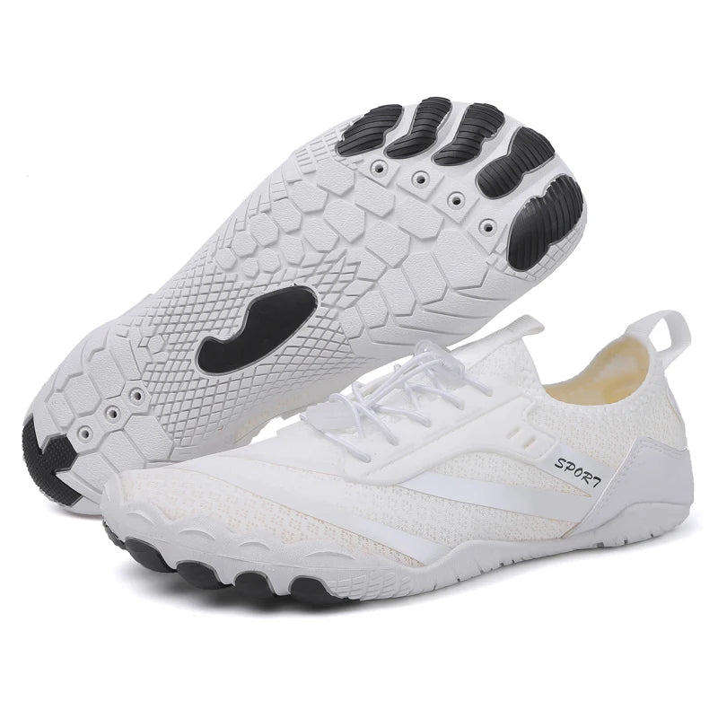 Sapatos aquáticos ultraleves de verão para homens, calçados aquáticos antiderrapantes para atividades ao ar livre, tênis descalços respiráveis para natação e caminhada contra a correnteza.