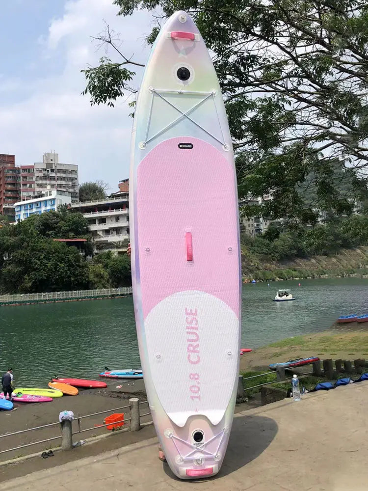Prancha de SUP TOURUS de madeira azul de camada dupla YOGA prancha de stand up paddle inflável estável 11 pés 33 polegadas