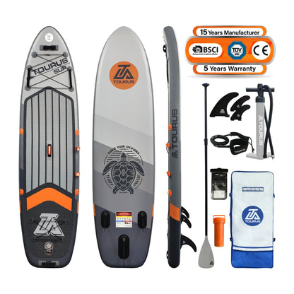 Prancha de SUP TOURUS de madeira azul de camada dupla YOGA prancha de stand up paddle inflável estável 11 pés 33 polegadas