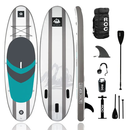 Prancha de SUP TOURUS de madeira azul de camada dupla YOGA prancha de stand up paddle inflável estável 11 pés 33 polegadas